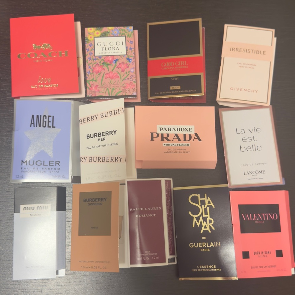13x set Perfume valentino prada paradoxe givenchy miu coach gucci Burberry ralph